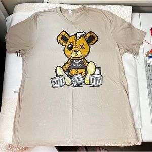 Yeezy Zyon to match Sneaker Match Tees Light Brown "Misfit Teddy"